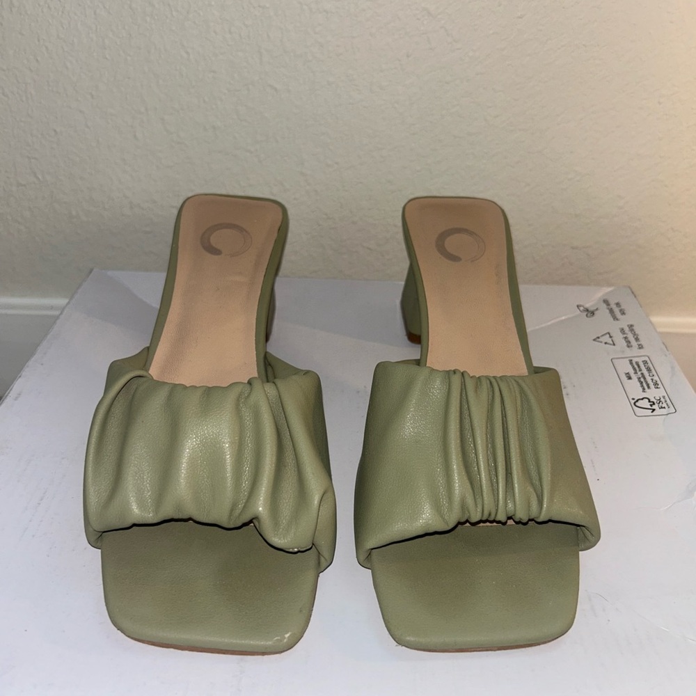 Green Women's Slide Sandals